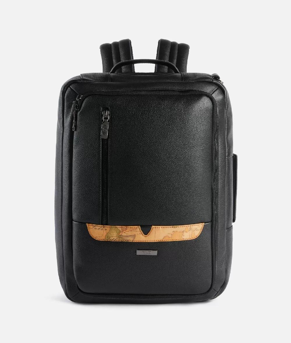 Alviero martini 1a classe Beta Leather zaino da viaggio tripla portabilità Nero