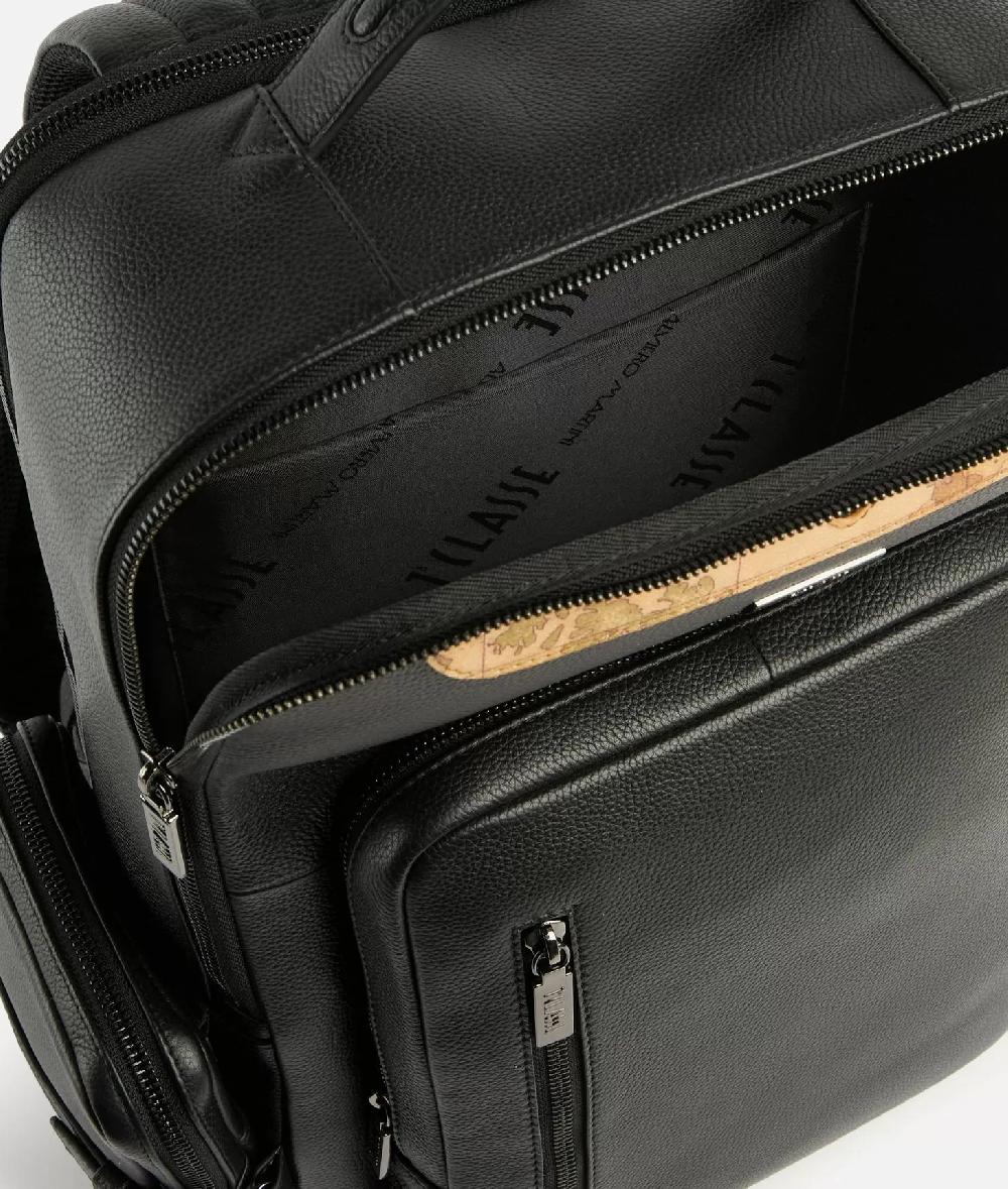 Alviero Martini 1a Classe Beta Leather Zaino Portacomputer Nero