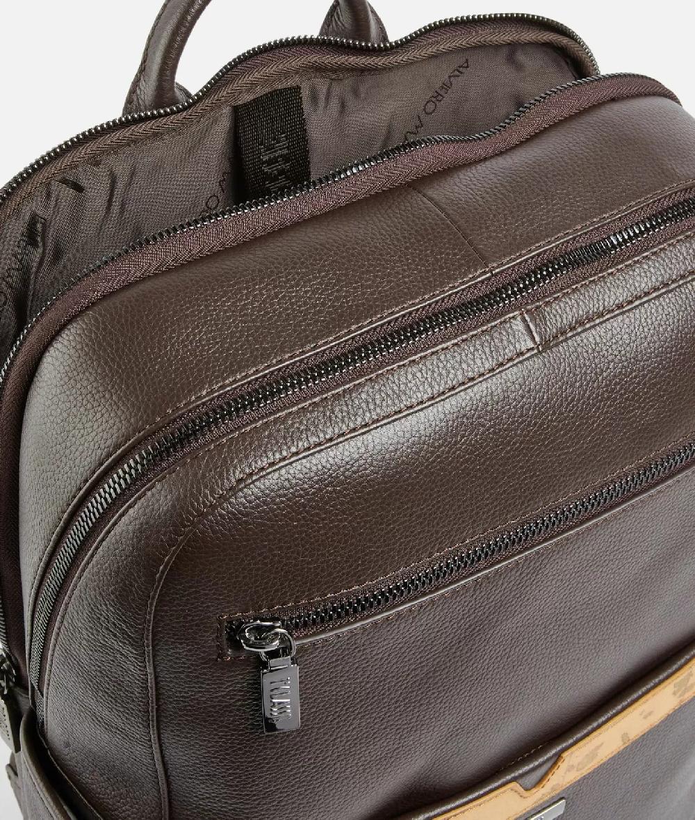 Alviero Martini 1a Classe Beta Leather Zaino Portacomputer Testa Di Moro