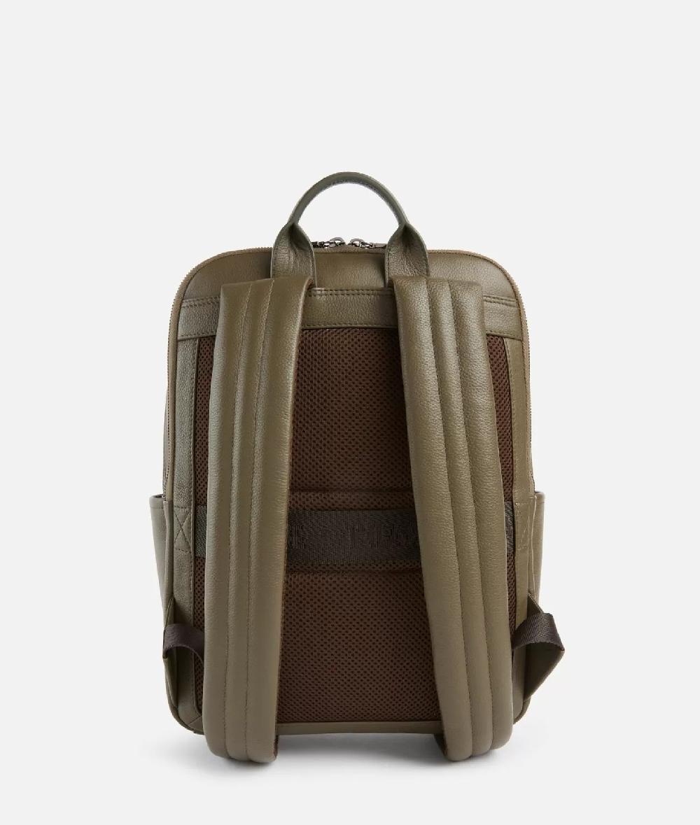 Alviero Martini 1a Classe Beta Leather Zaino Portacomputer Verde Militare