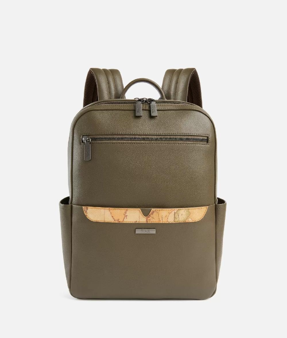 Alviero martini 1a classe Beta Leather zaino portacomputer Verde Militare