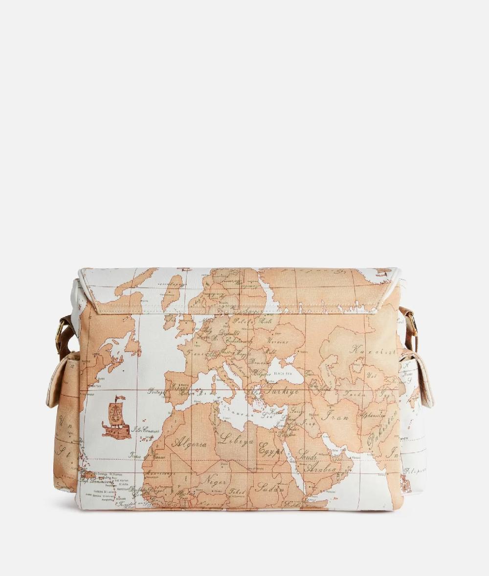 Alviero Martini 1a Classe Borsa A Tracolla Con Mappa Geo Classic Panna