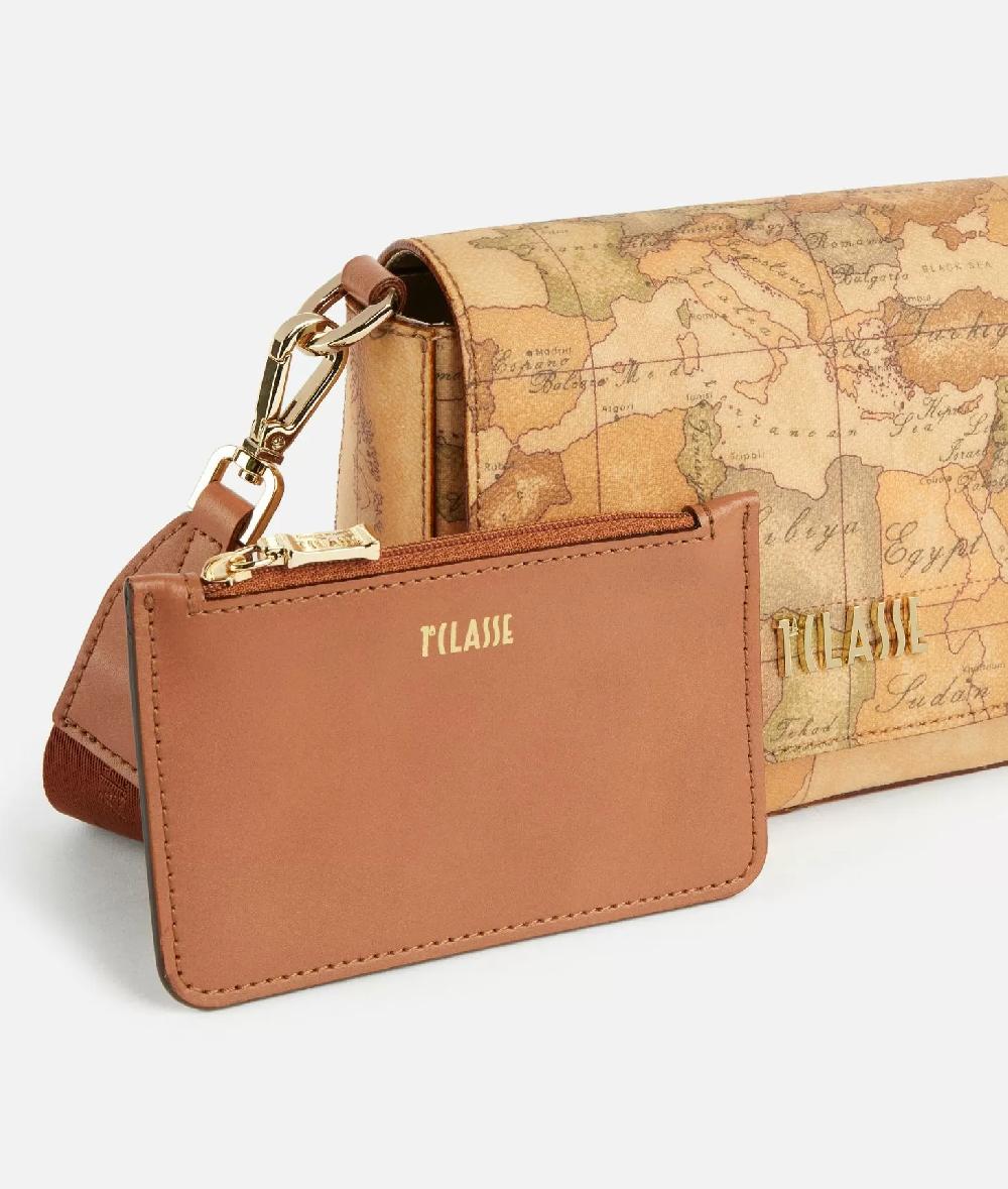 Alviero Martini 1a Classe Borsa A Tracolla In Tessuto Stampa Geo Classic Naturale