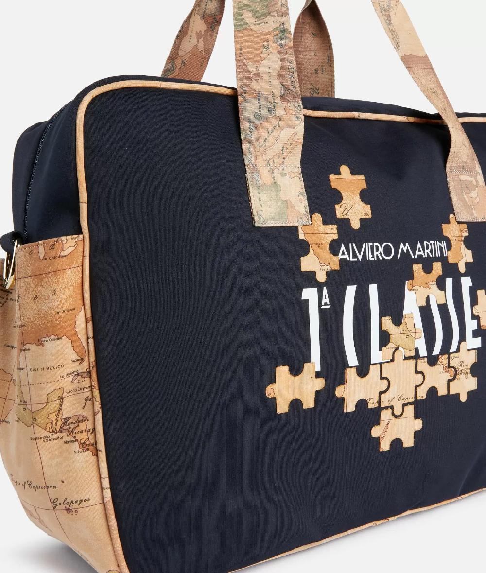 Alviero Martini 1a Classe Borsa Per Il Cambio Geo Puzzle Blu