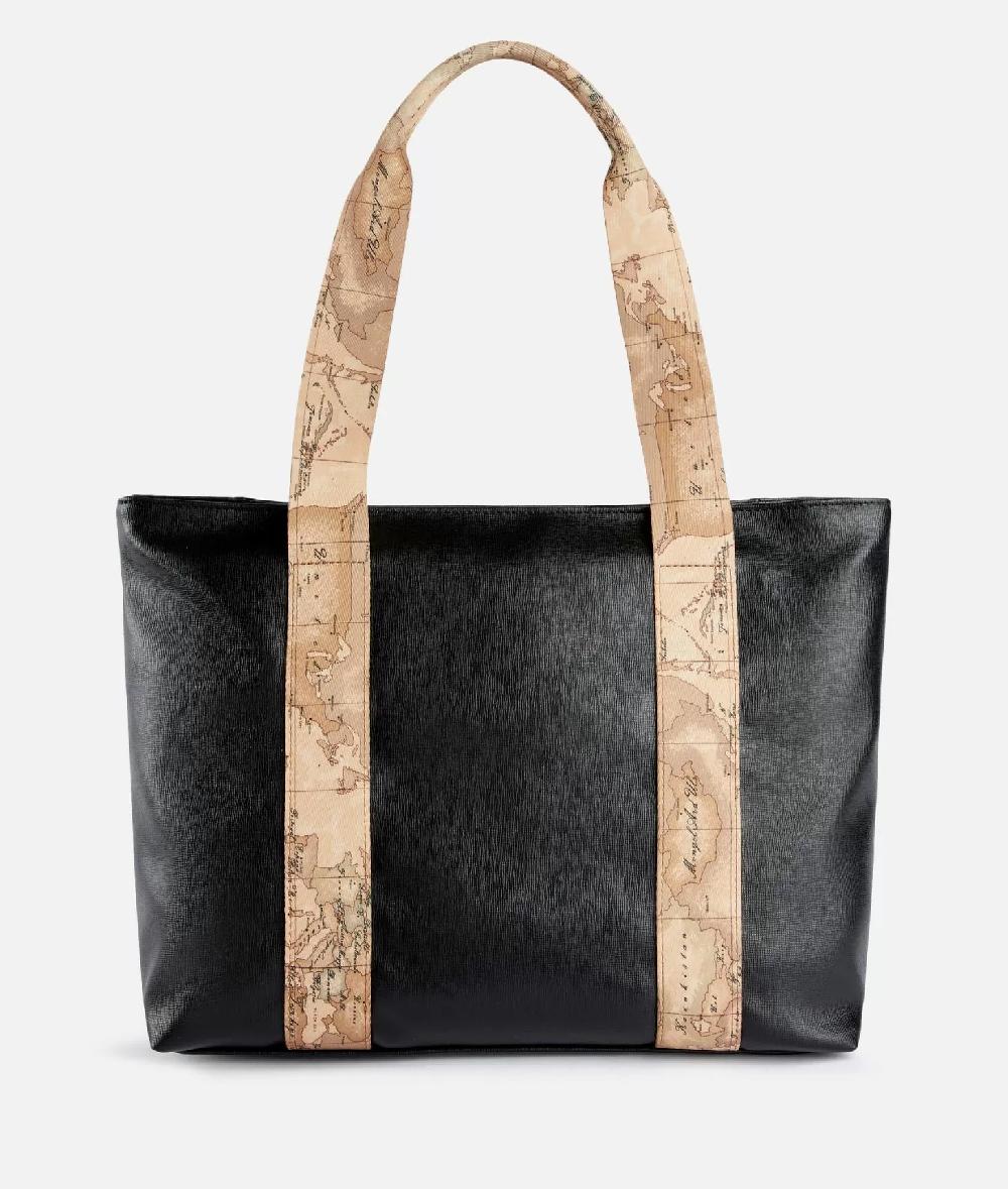 Alviero Martini 1a Classe Borsa Shopping Donnavventura In Tessuto Saffiano Nera