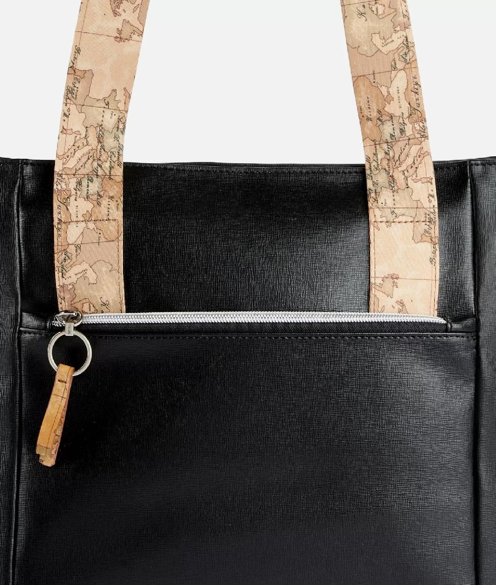 Alviero Martini 1a Classe Borsa Shopping Donnavventura In Tessuto Saffiano Nera