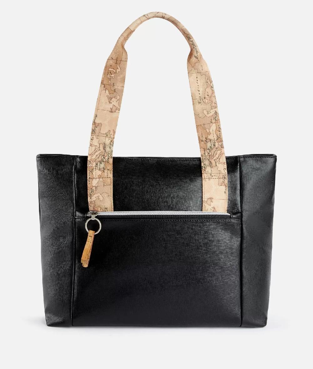 Alviero martini 1a classe Borsa shopping Donnavventura in tessuto saffiano Nera