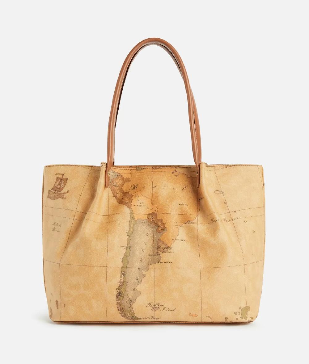 Alviero Martini 1a Classe Borsa Shopping In Tessuto Stampa Geo Classic Naturale