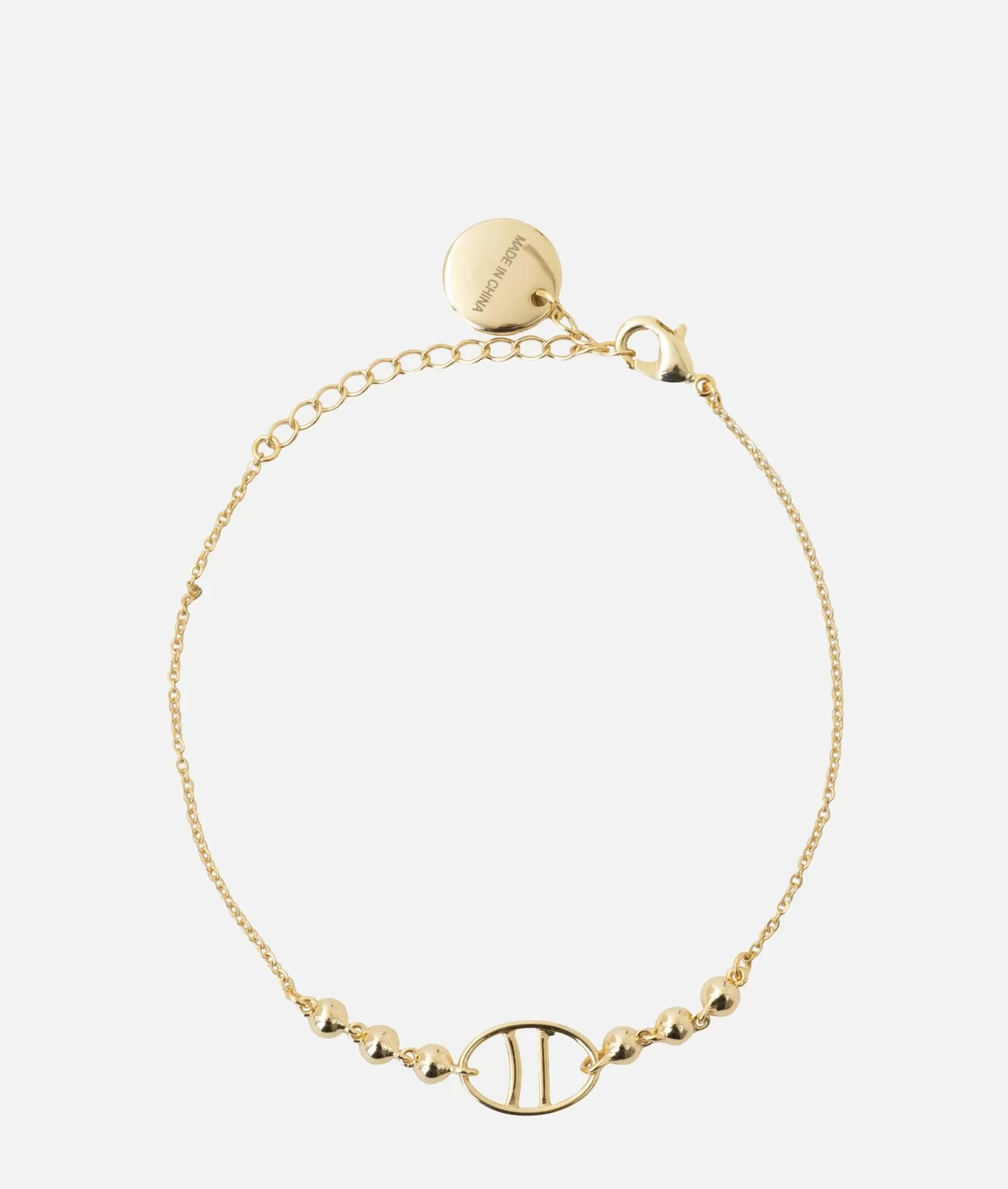 Alviero Martini 1a Classe Bracciale Con Logo 1C E Pietre Magenta Oro