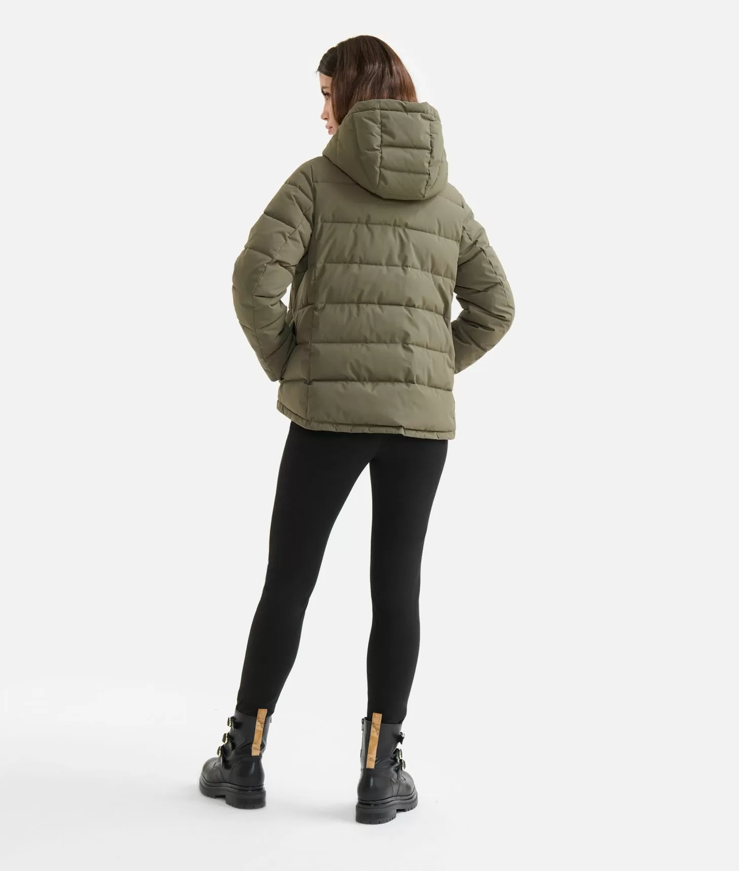 Alviero Martini 1a Classe Caban Corto Imbottito In Nylon Tecnico Verde