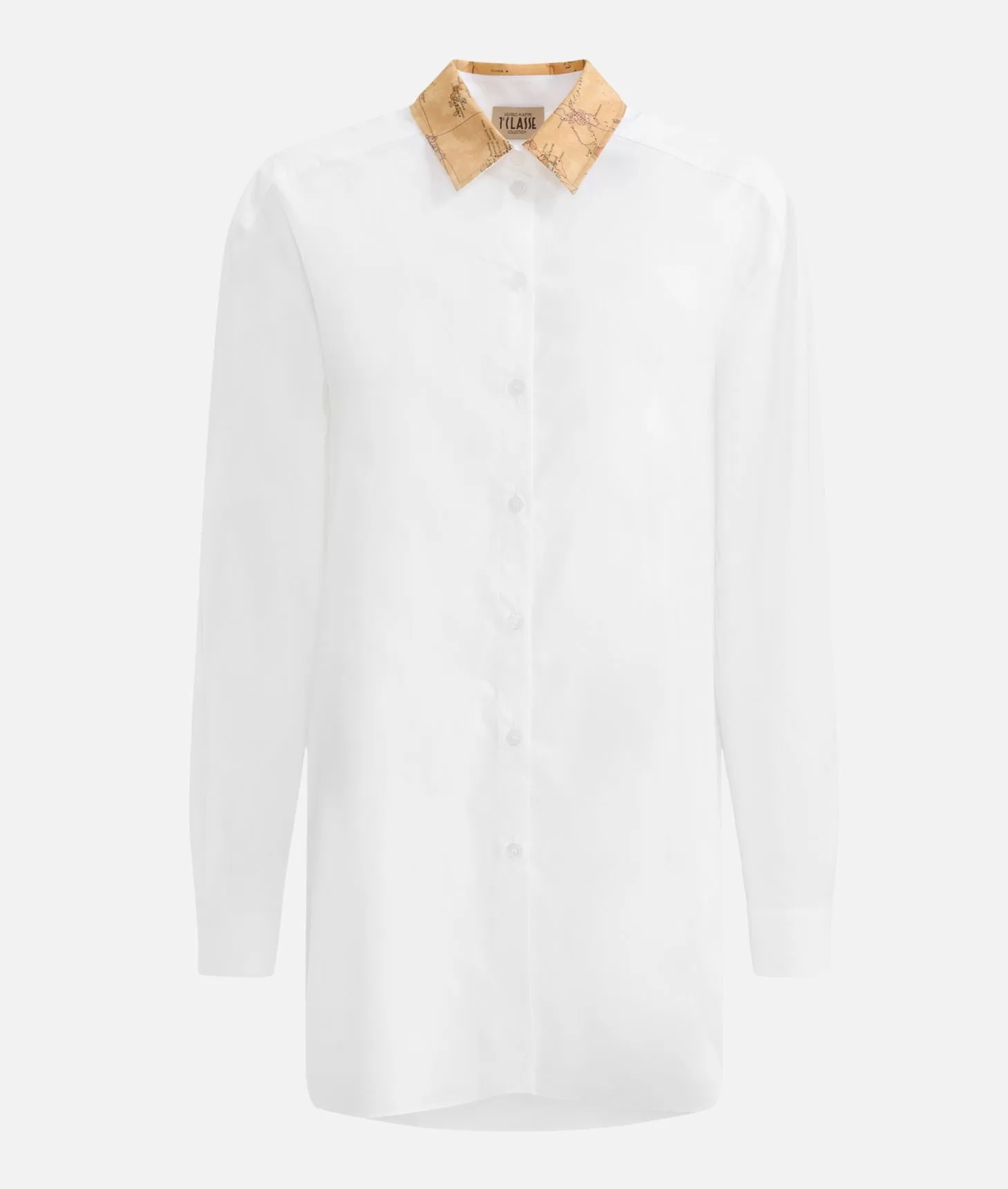 Alviero Martini 1a Classe Camicia Oversize In Popeline Di Cotone Stretch Bianca