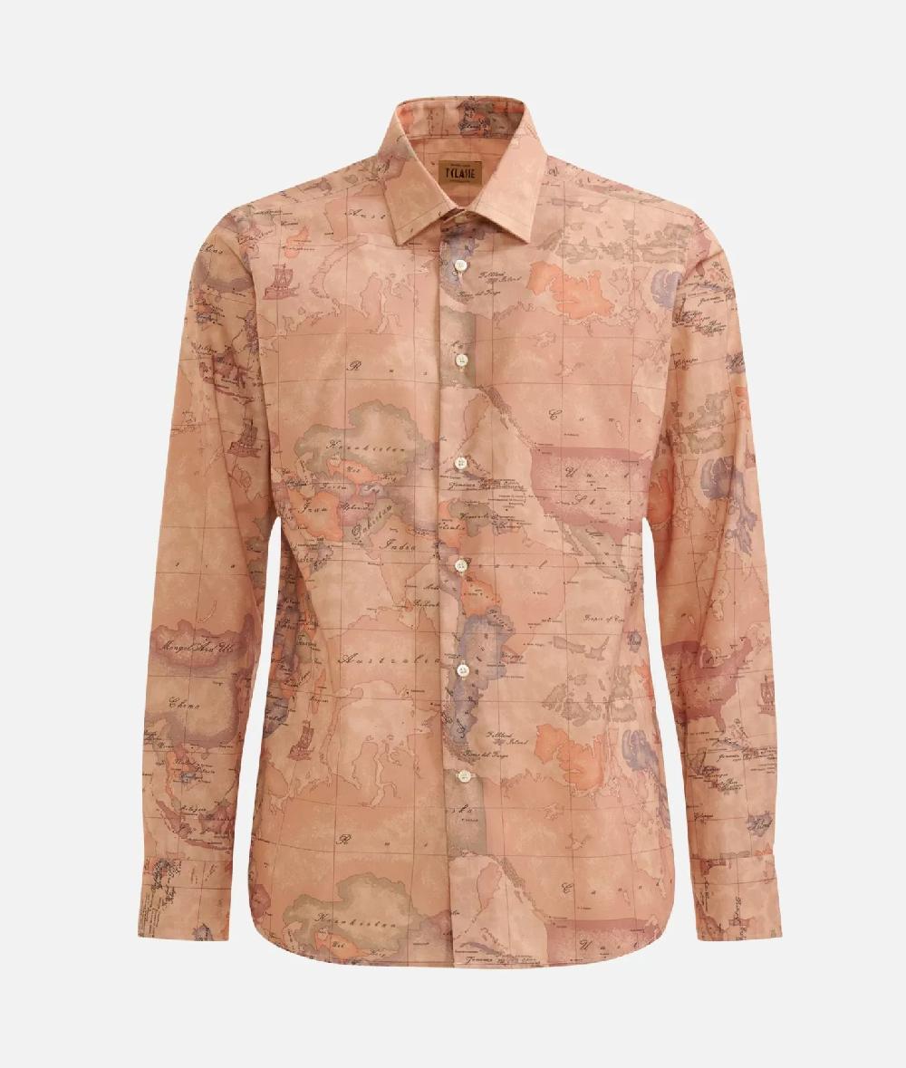 Alviero Martini 1a Classe Camicia Slim Con Stampa Geo Classic