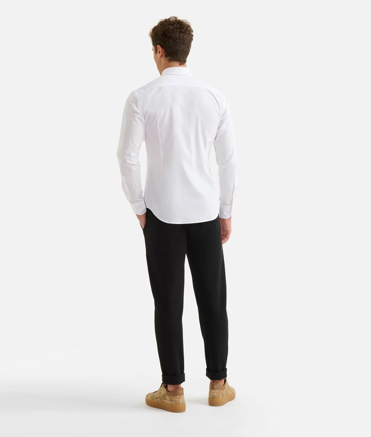 Alviero Martini 1a Classe Camicia Slim In Cotone Con Dettaglio Spalle Bianca