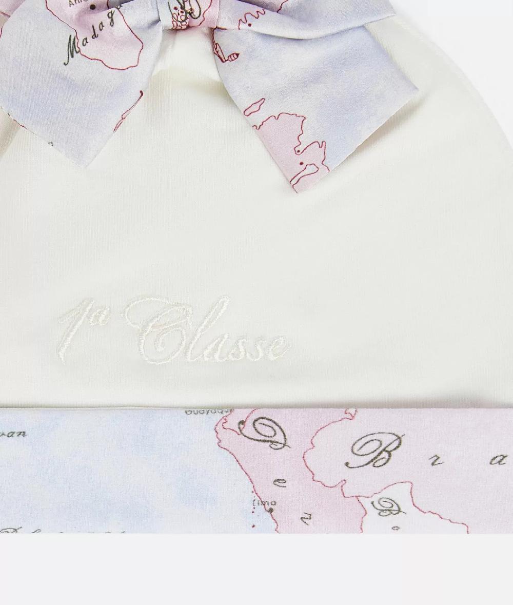 Alviero Martini 1a Classe Cappellino In Cotone Con Fiocco Geo Lady Rosa