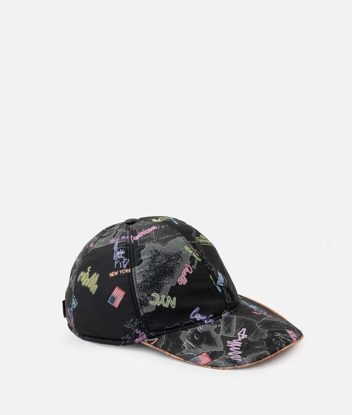 Alviero martini 1a classe Cappello baseball in nylon stampa NYC Nero