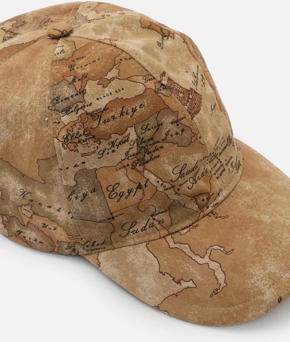 Alviero Martini 1a Classe Cappello Da Baseball In Tessuto Effetto Nabuk Stampa Geo Classic