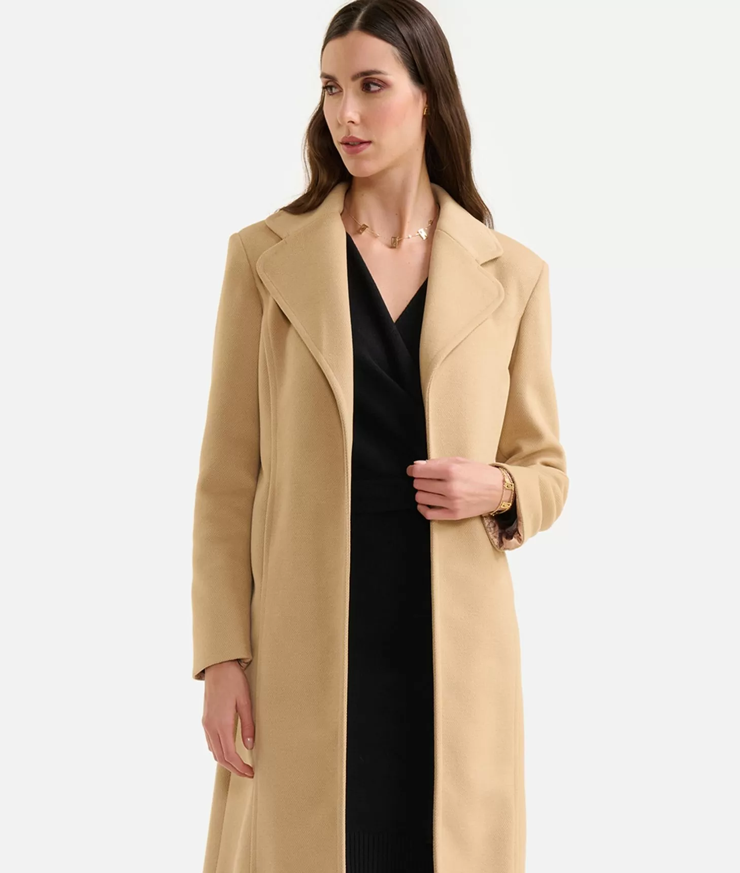 Alviero Martini 1a Classe Cappotto Lungo In Velour Cammello