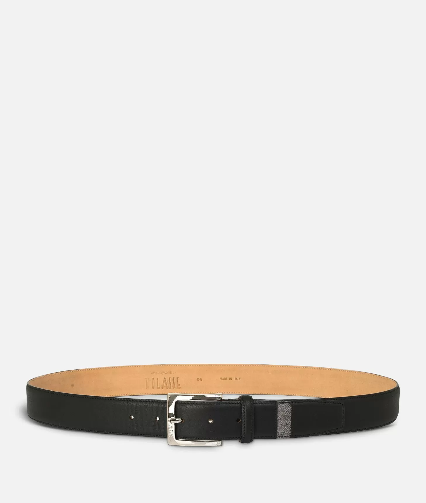 Alviero Martini 1a Classe Cintura In Pelle Rifinita In Tessuto Geo Dark