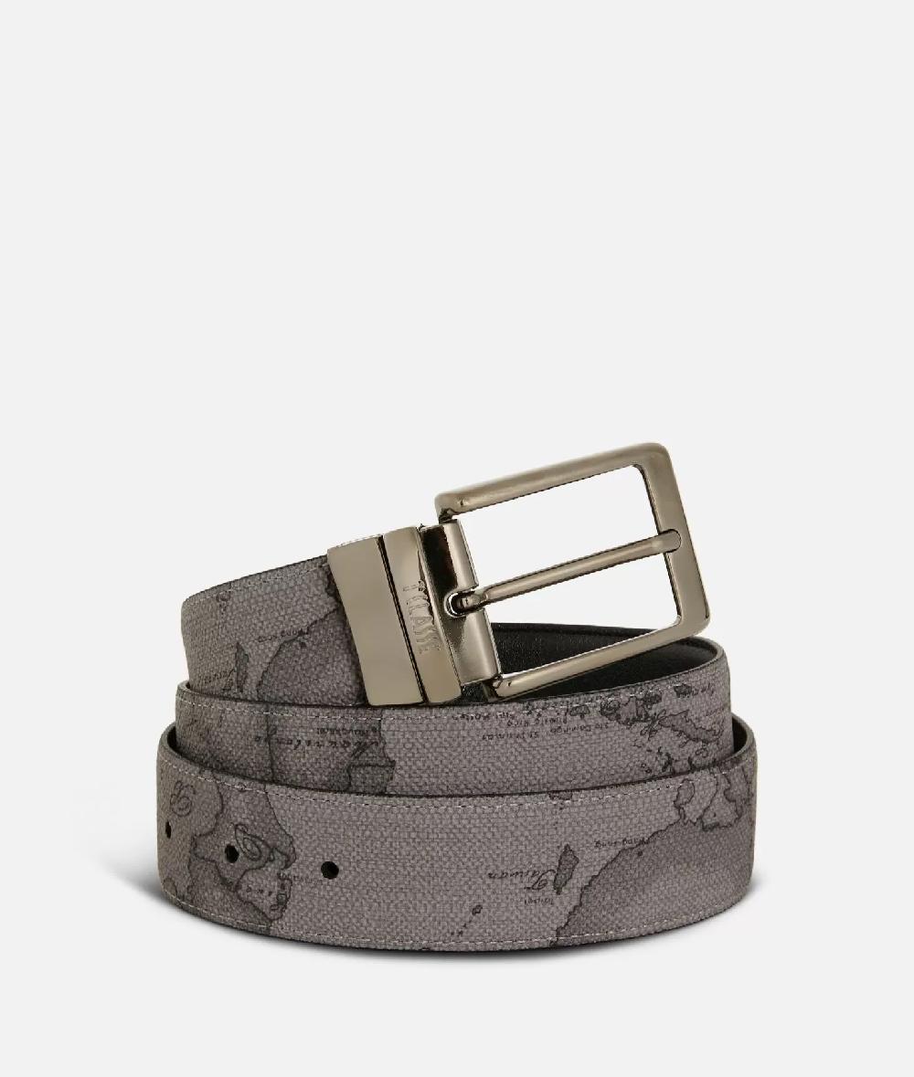 Alviero Martini 1a Classe Cintura Uomo In Pelle Grigia