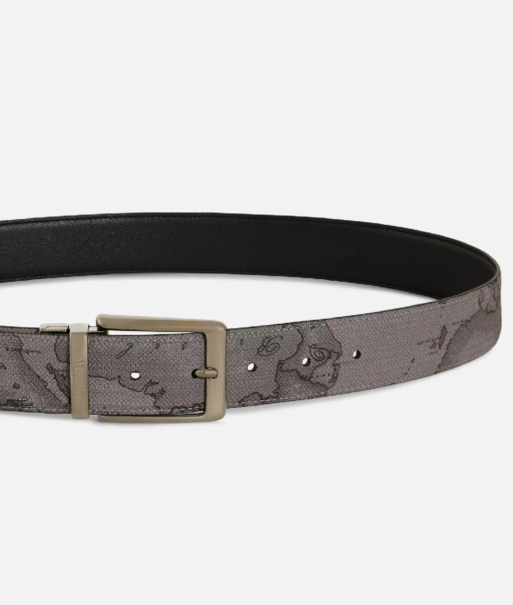 Alviero Martini 1a Classe Cintura Uomo In Pelle Grigia