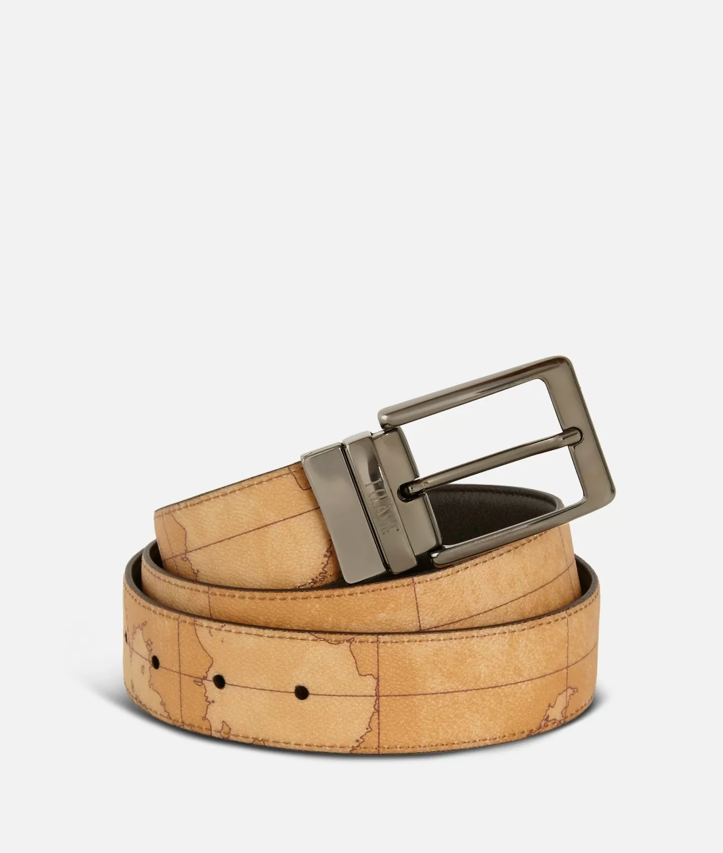 Alviero Martini 1a Classe Cintura Uomo Reversibile In Pelle Marrone