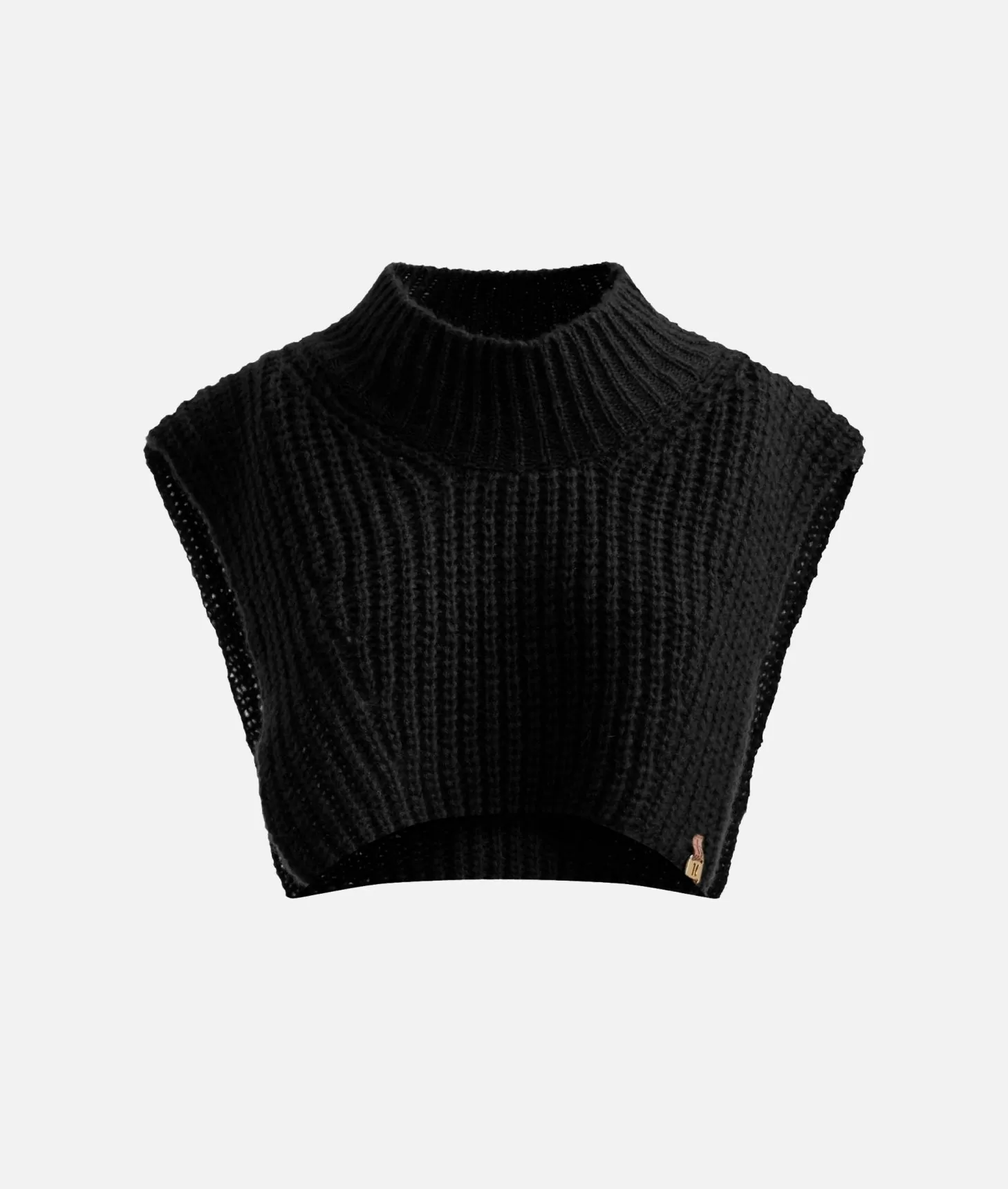 Alviero Martini 1a Classe Collo In Filato Di Lana Mohair Nero