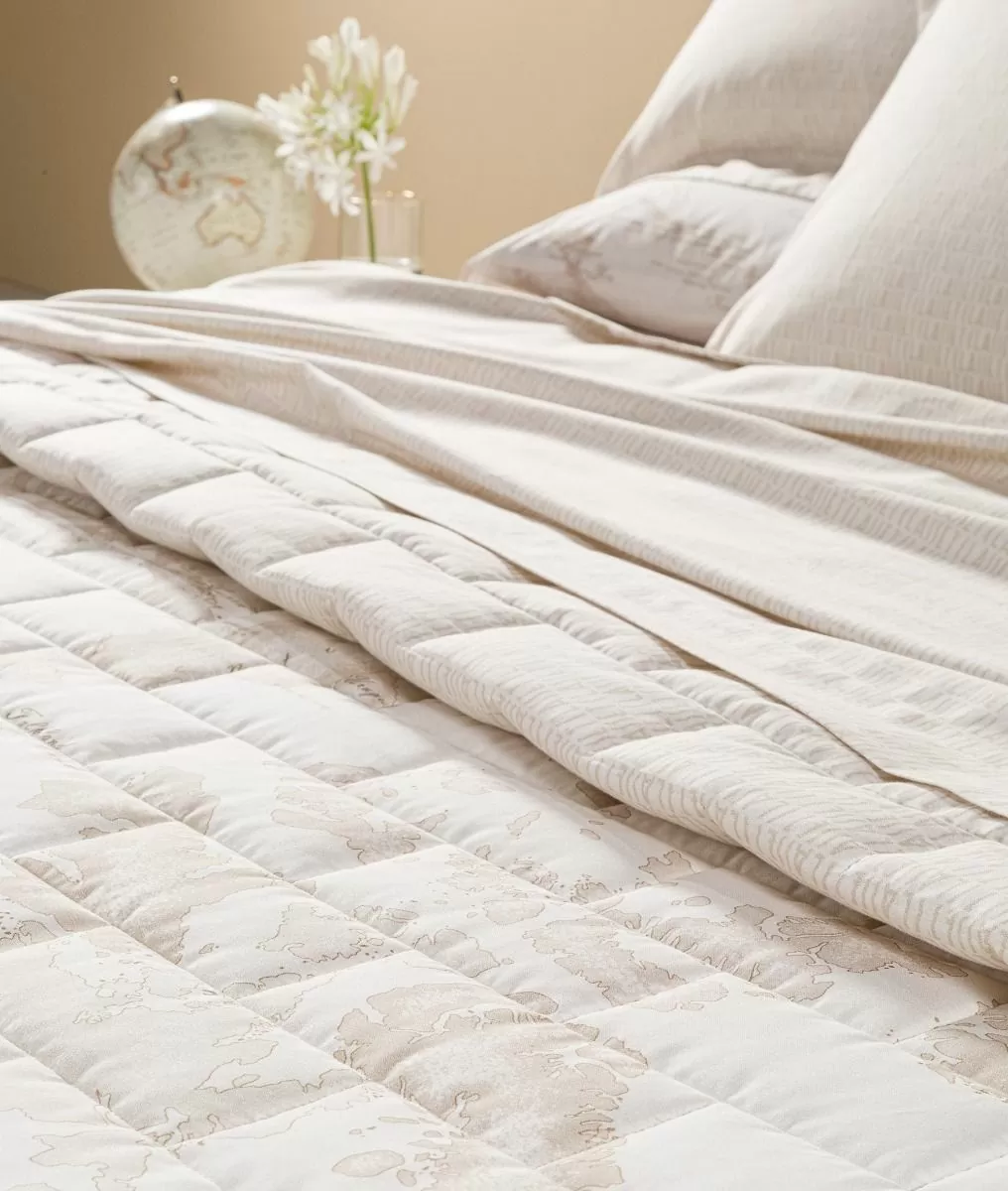 Alviero Martini 1a Classe Copriletto Trapuntato Geo White