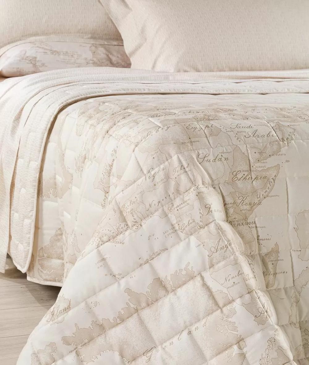 Alviero Martini 1a Classe Copriletto Trapuntato Geo White