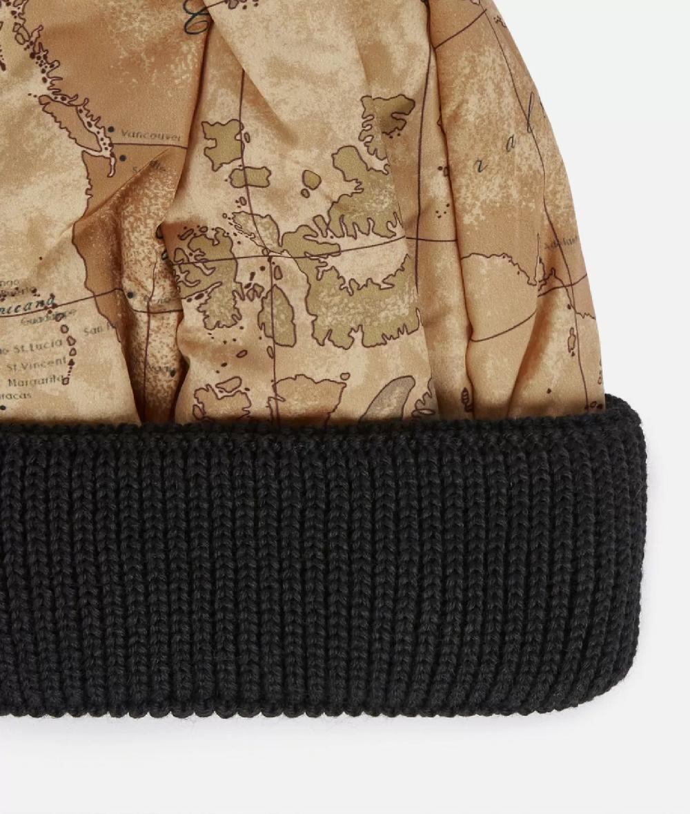 Alviero Martini 1a Classe Cuffia In Nylon Imbottito Stampa Geo Classic Nera