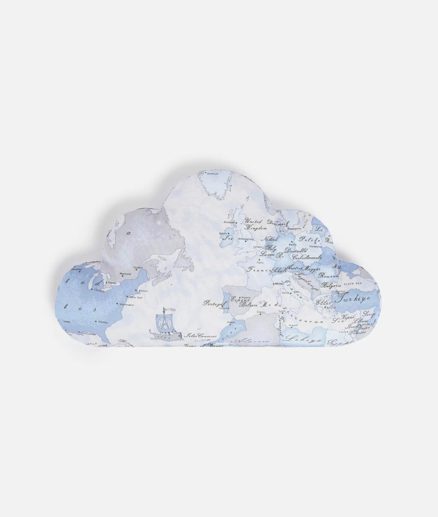 Alviero martini 1a classe Cuscino a forma di nuvola Azzurro