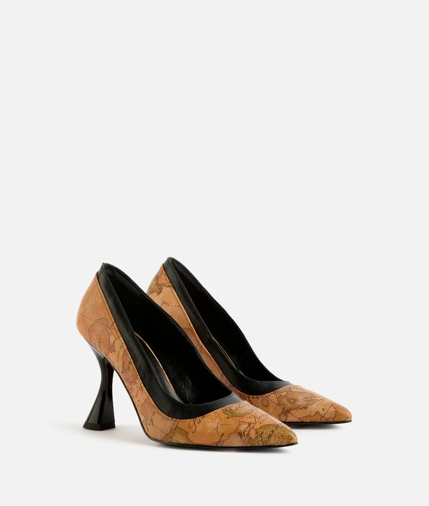 Alviero Martini 1a Classe Décolleté In Nappa Con Tacco A Rocchetto Geo Classic