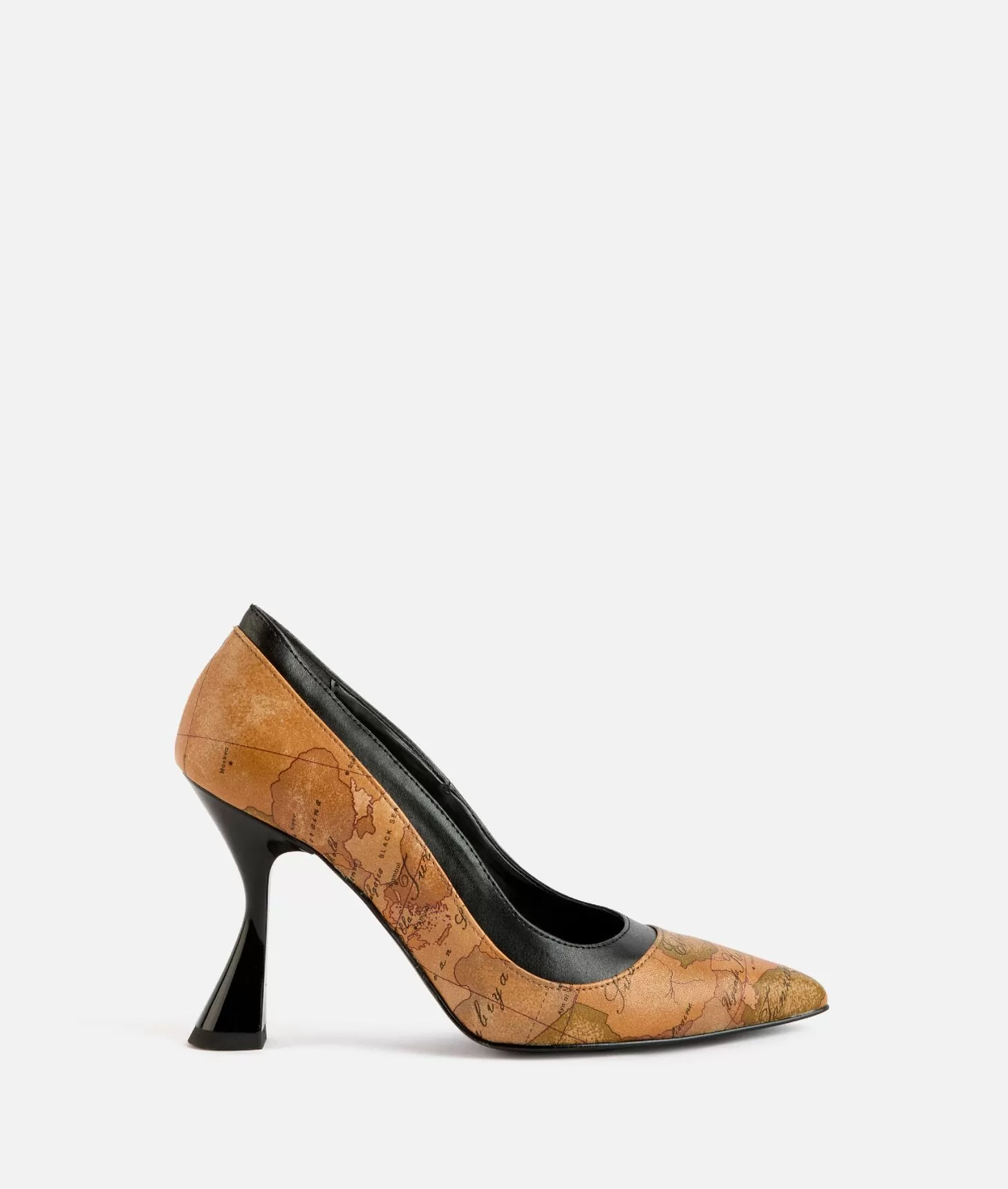 Alviero martini 1a classe Décolleté in nappa con tacco a rocchetto Geo Classic