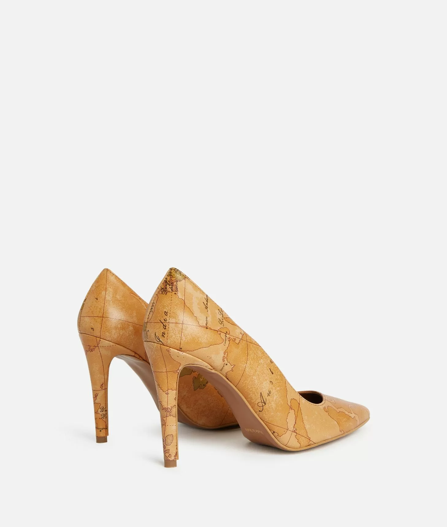 Alviero Martini 1a Classe Décolleté In Nappa Con Tacco Alto Stampa Geo Classic