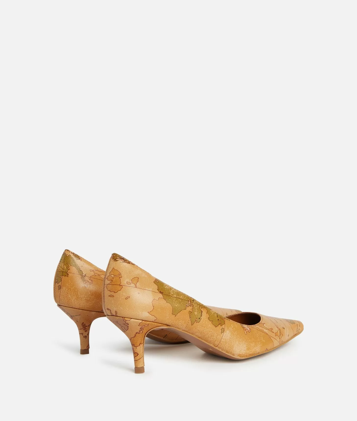 Alviero Martini 1a Classe Décolleté In Nappa Con Tacco Basso Stampa Geo Classic