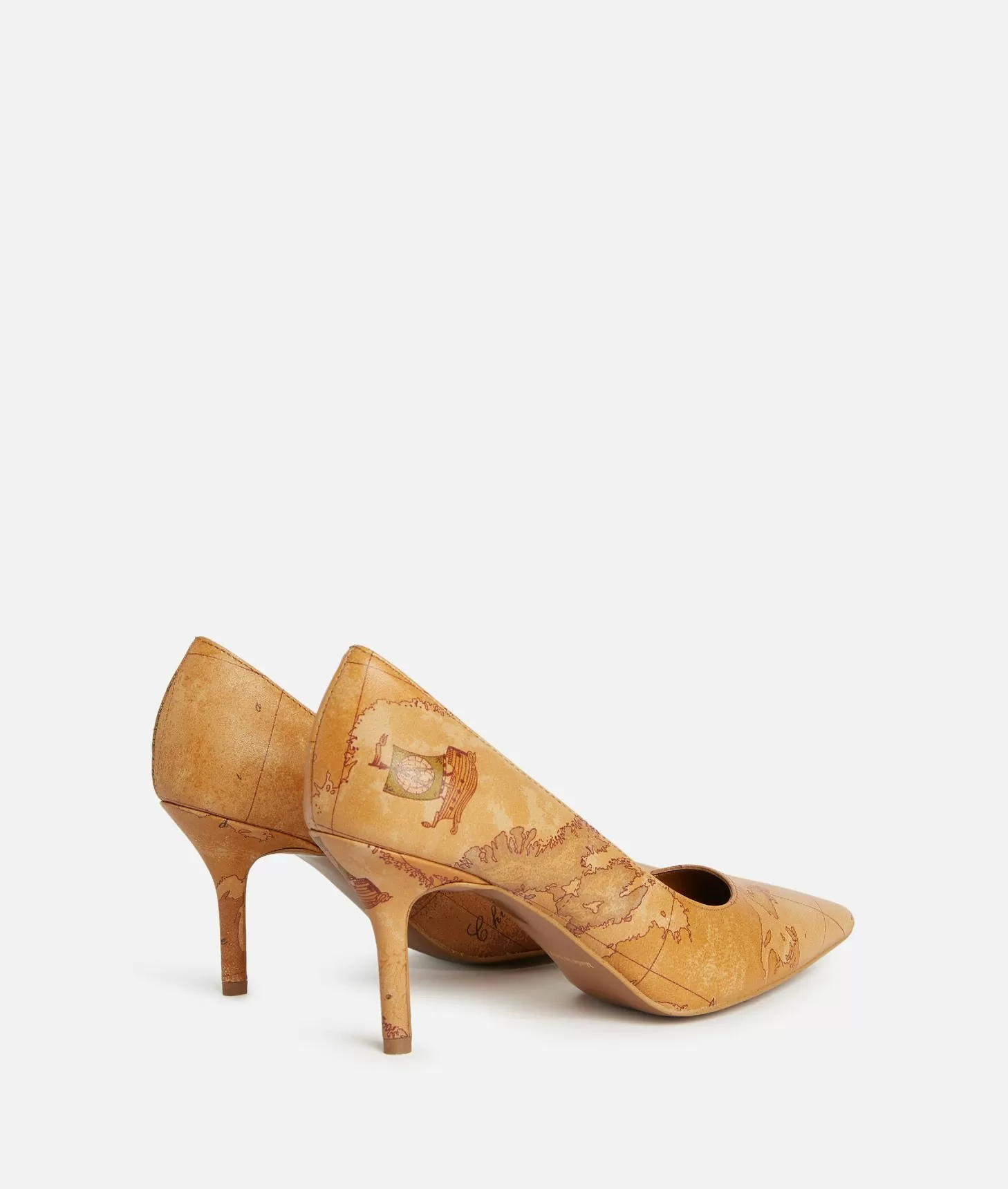 Alviero Martini 1a Classe Décolleté In Nappa Con Tacco Medio Stampa Geo Classic