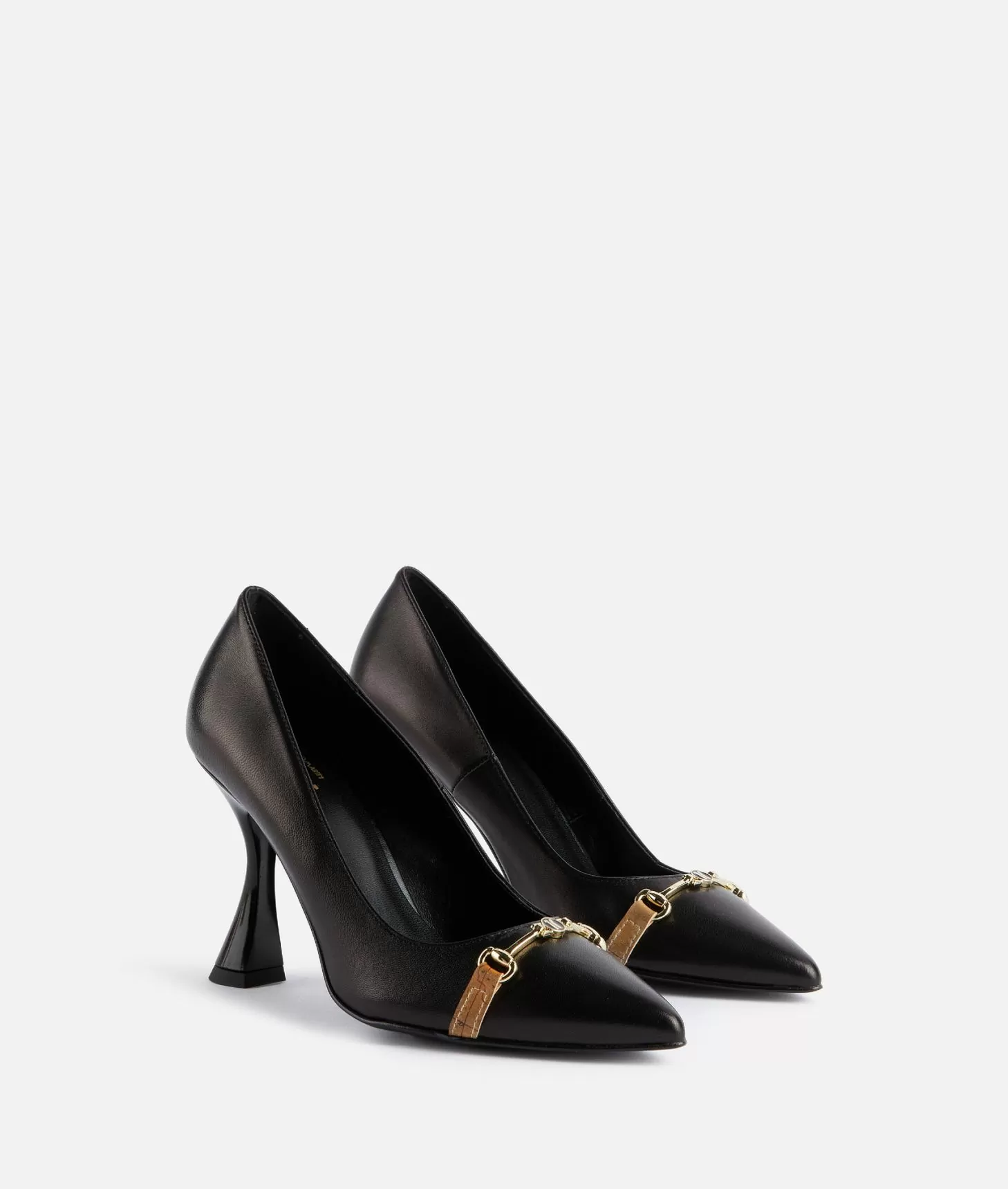 Alviero Martini 1a Classe Décolleté In Nappa Liscia Con Morsetto 1C Nere