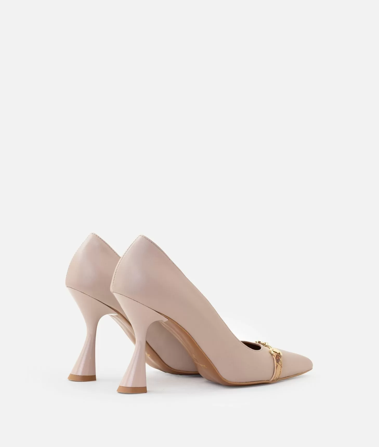 Alviero Martini 1a Classe Décolleté In Nappa Liscia Con Morsetto 1C Taupe Chiaro