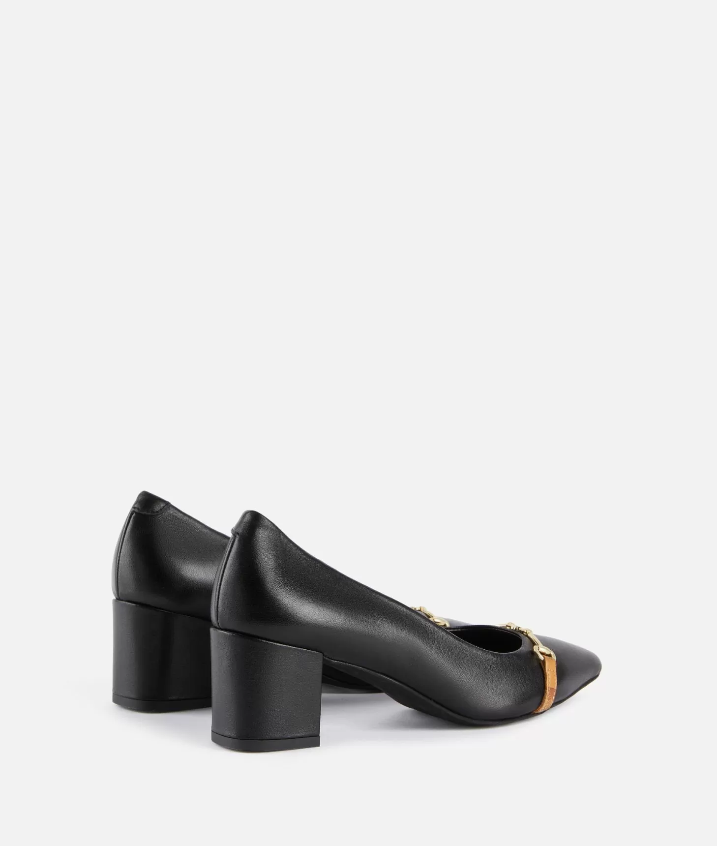 Alviero Martini 1a Classe Décolleté In Pelle Lucida Con Morsetto 1C Nere