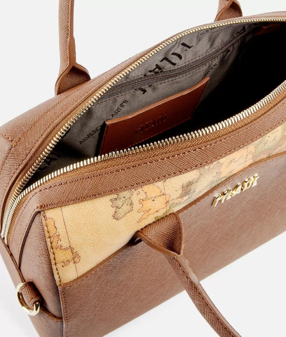 Alviero Martini 1a Classe Digital City Bauletto Con Tracolla Castagna