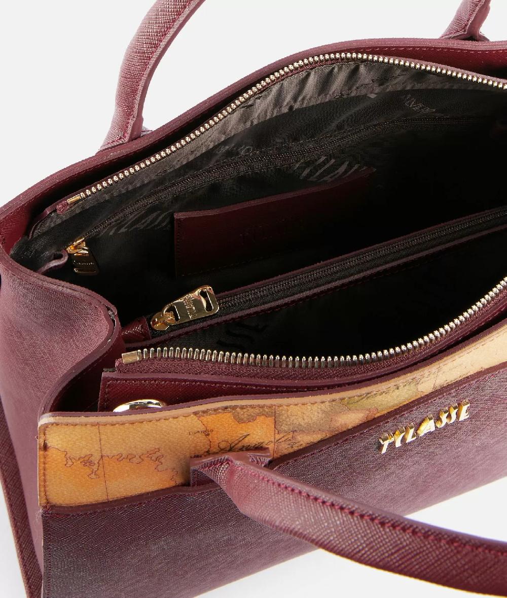 Alviero Martini 1a Classe Digital City Borsa A Mano Grande Con Tracolla Burgundy