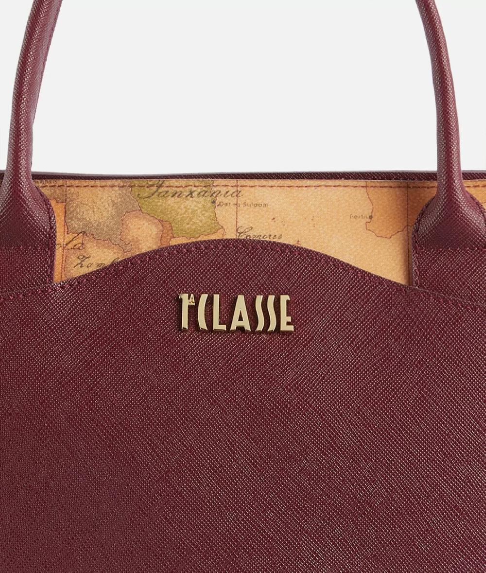 Alviero Martini 1a Classe Digital City Borsa A Mano Grande Con Tracolla Burgundy