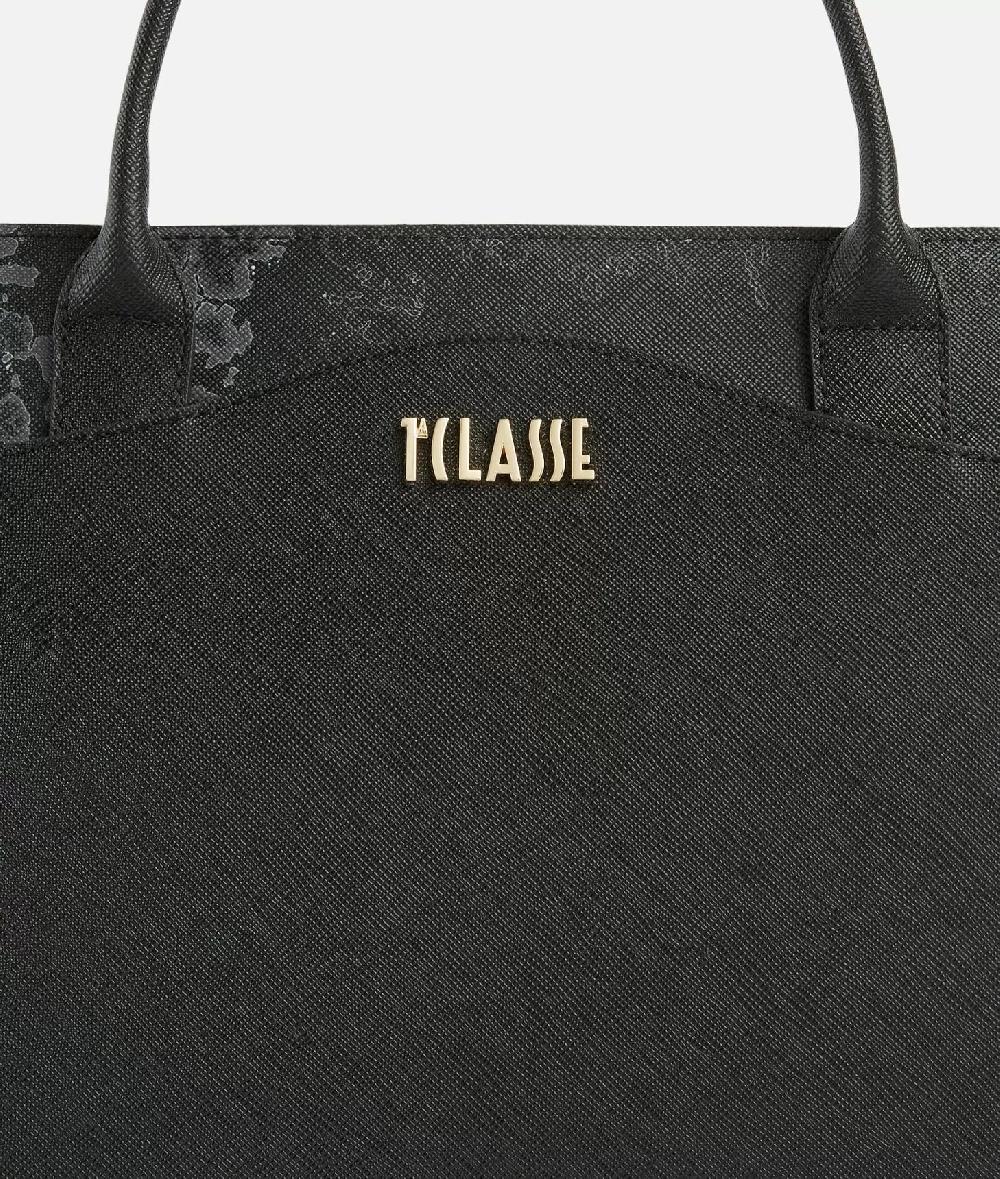 Alviero Martini 1a Classe Digital City Borsa A Mano Grande Con Tracolla Con Inserto Geo Night