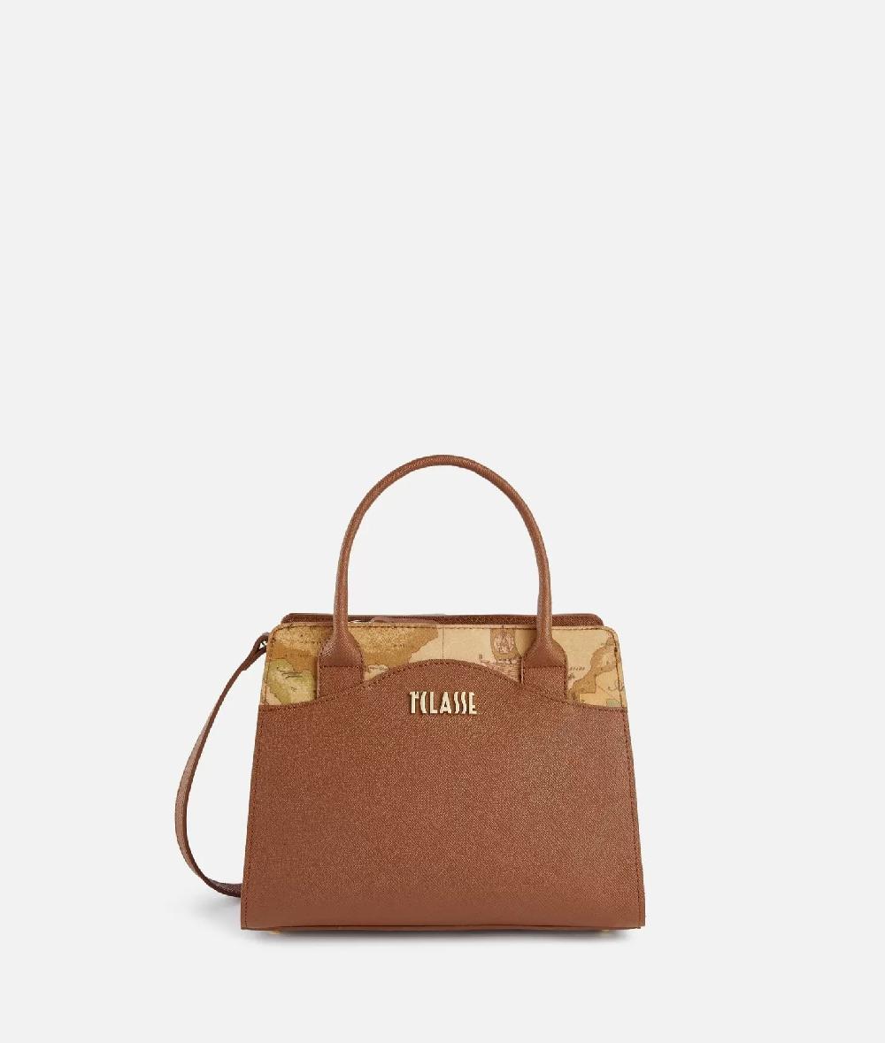 Alviero martini 1a classe Digital City borsa a mano piccola con tracolla Castagna