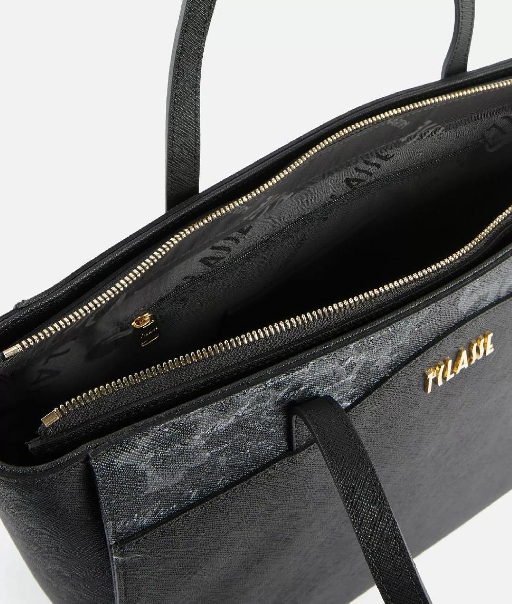 Alviero Martini 1a Classe Digital City Borsa Shopping Grande Con Inserto Geo Night