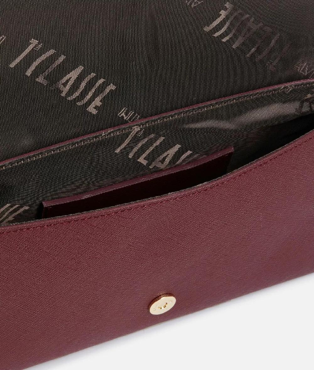 Alviero Martini 1a Classe Digital City Pochette Con Patta E Polsiera Burgundy