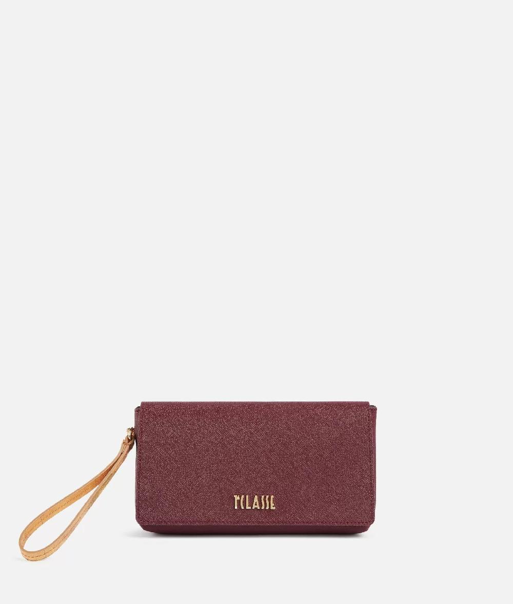 Alviero martini 1a classe Digital City pochette con patta e polsiera Burgundy