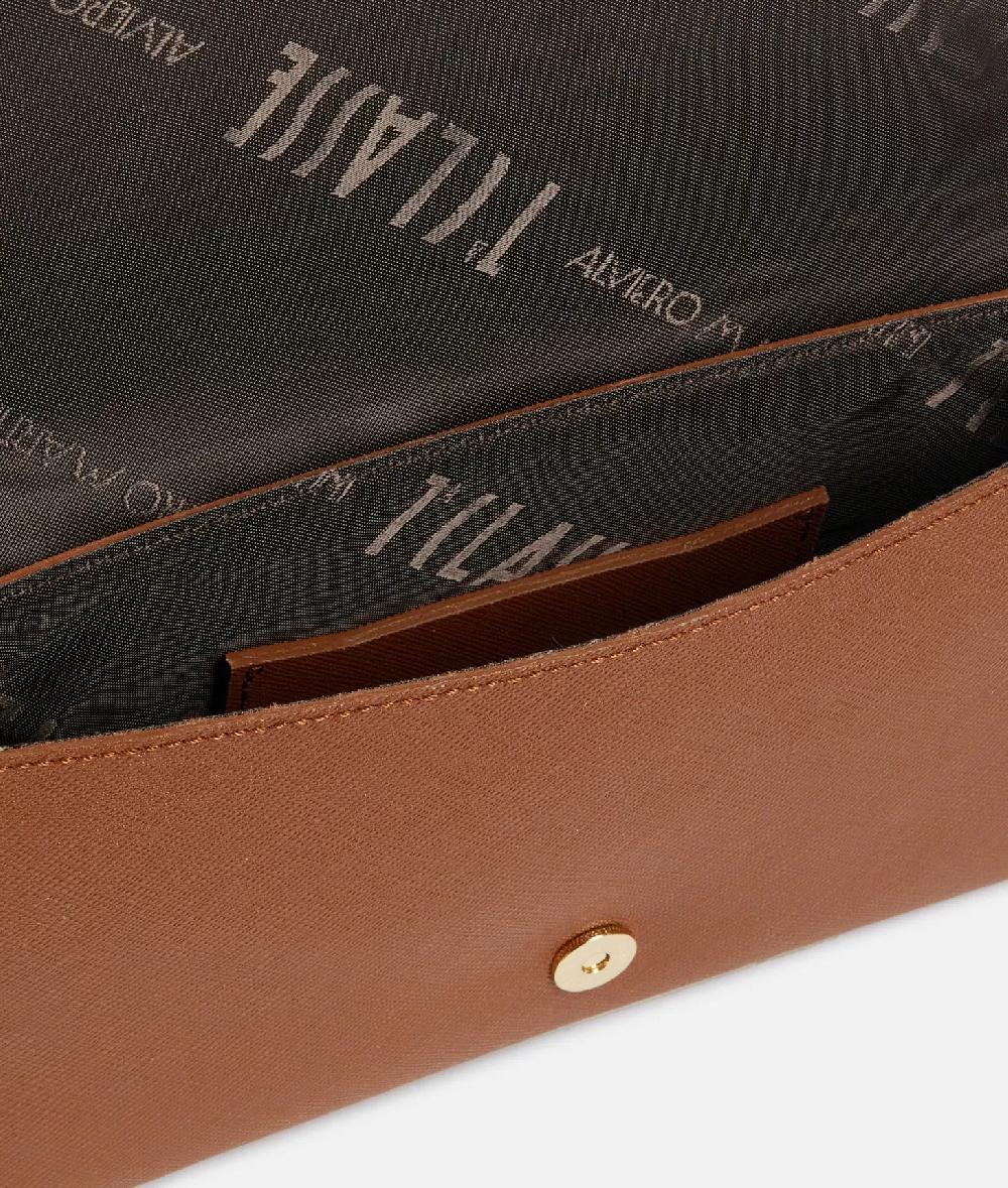 Alviero Martini 1a Classe Digital City Pochette Con Patta E Polsiera Castagna