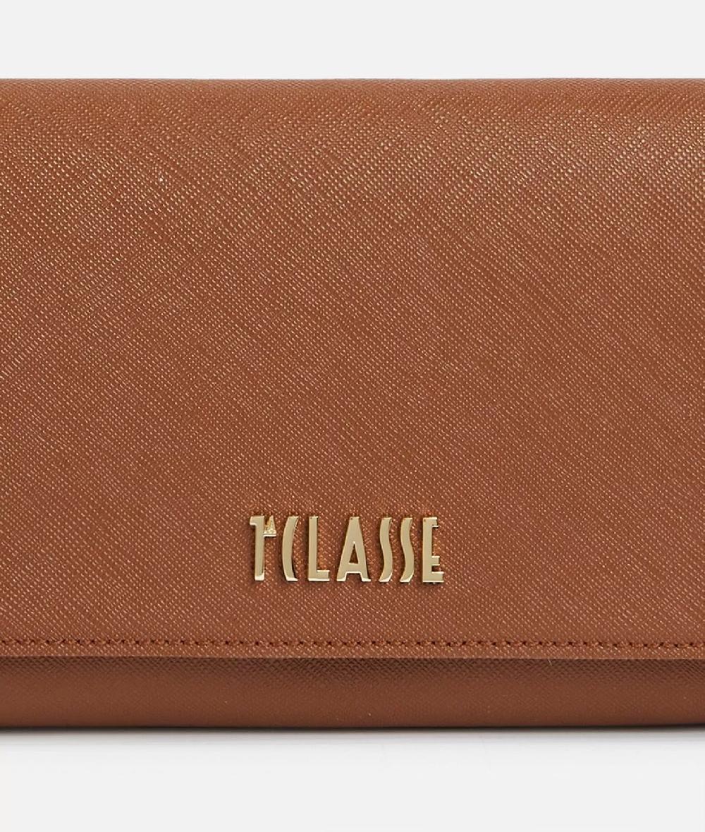 Alviero Martini 1a Classe Digital City Pochette Con Patta E Polsiera Castagna