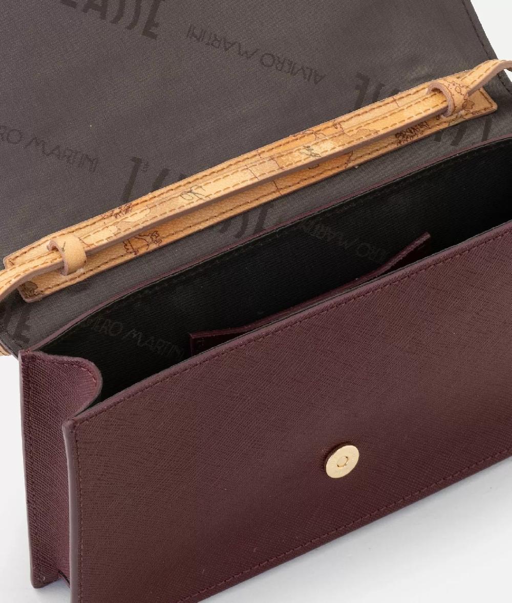 Alviero Martini 1a Classe Digital City Pochette Con Patta E Tracolla Burgundy