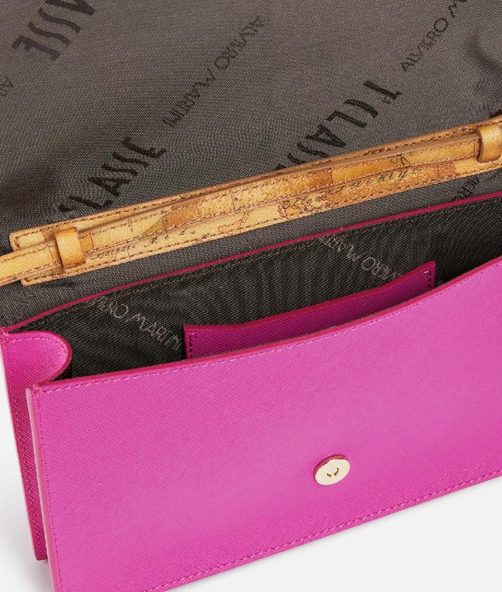 Alviero Martini 1a Classe Digital City Pochette Con Patta E Tracolla Ciclamino